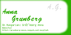 anna grunberg business card